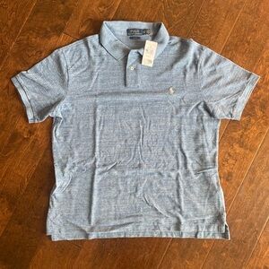 New Mens Polo Ralph Lauren  Shirt XL  Short Sleeve Delta Blue
